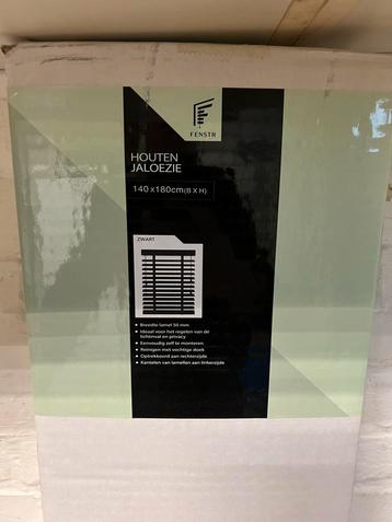 FENSTR Houten Jaloezie 140x180 zwart nieuw beschikbaar voor biedingen
