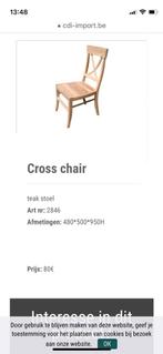6 stoelen in teak, Huis en Inrichting, Stoelen, Ophalen, Zo goed als nieuw