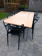 Keukentafel met 6 stoelen, Huis en Inrichting, Ophalen, Kunststof, Gebruikt, Vijf personen of meer