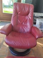 Fauteuil relax avec repose pieds, Maison & Meubles, Enlèvement, Utilisé, Cuir, 50 à 75 cm