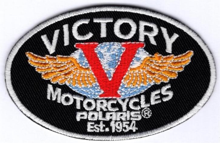 Victory Motorcycles stoffen opstrijk patch embleem #1, Motoren, Accessoires | Overige, Nieuw, Verzenden