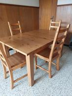 Mooie houten tafel uittrekbaar, Ophalen, 50 tot 100 cm, Zo goed als nieuw, Vijf personen of meer