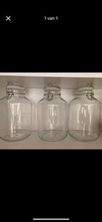 Glazen bokalen voor 5 liter aan  5€/stuk, Huis en Inrichting, Keuken | Potten en Pannen, Ophalen, Zo goed als nieuw
