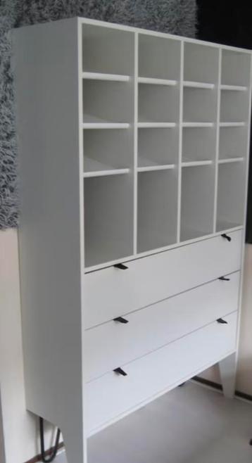 IKEA commode étagère Vanna blanc/noir