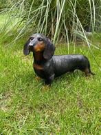 (Tuin)Beeld tekkel, hond, boerderij, gazon 40 cm, Ophalen of Verzenden, Nieuw, Kunststof, Dierenbeeld