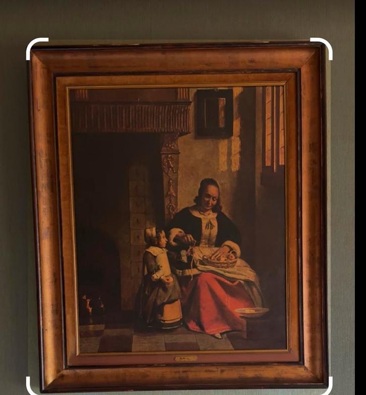 Tableau femme épluchants des pommes, Antiquités & Art, Art | Peinture | Classique, Enlèvement