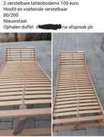 2x 80/200  verstelbare lattenbodems, Huis en Inrichting, Slaapkamer | Matrassen en Bedbodems, Ophalen, Zo goed als nieuw