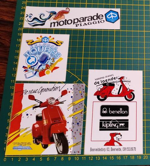 Lot 4x stickers Vespa Piaggio, Collections, Autocollants, Enlèvement ou Envoi