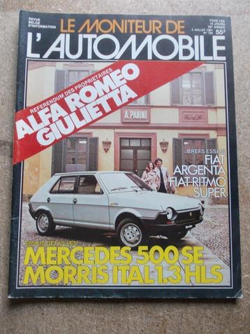 FIAT ARGENTA RITMO SUPER MERCEDES 500 SE MORRIS ITAL 1.3 198, Enlèvement ou Envoi, Utilisé, Mercedes