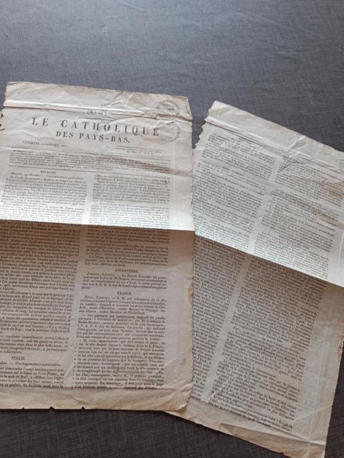 Ancien article restauration de la hiérarchie épiscopale 1827, Collections, Revues, Journaux & Coupures, Coupure(s), Avant 1920