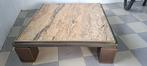 Marmeren Salontafel, Huis en Inrichting, Tafels | Salontafels, Ophalen, Gebruikt, Vierkant, Minder dan 50 cm