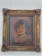 antieke Jugendstil kunstdruk Von Lenbach  `` Yella`` portret, Huis en Inrichting, Ophalen, Gebruikt