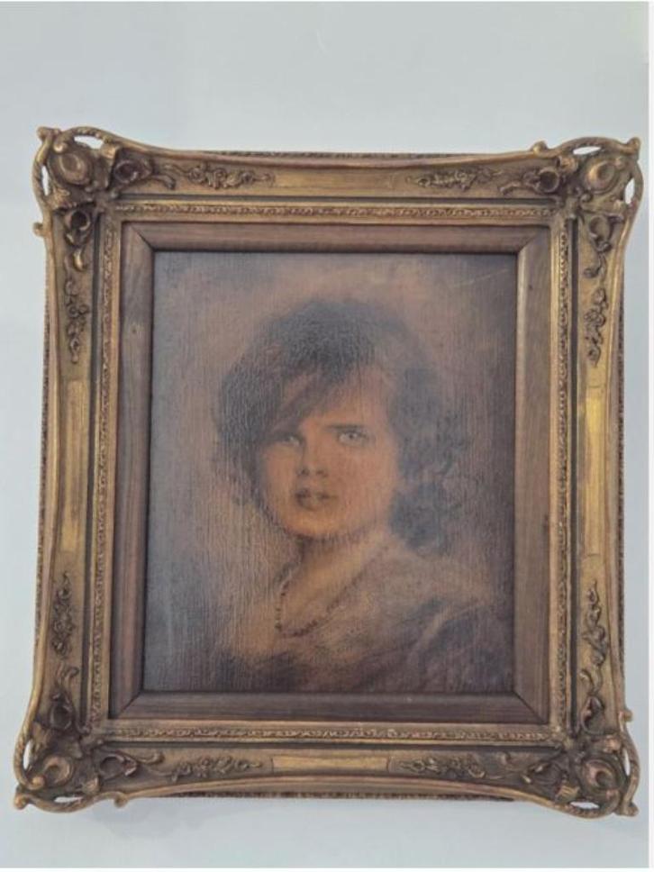 antieke Jugendstil kunstdruk Von Lenbach  `` Yella`` portret, Huis en Inrichting, Woonaccessoires | Wanddecoraties, Gebruikt, Ophalen