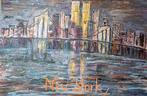 Schilderij New York, olieverf paletmes, nieuw., Enlèvement