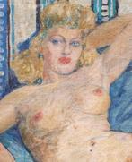 Groot schilderij uit 1900 - Naakte vrouw - Fernand LANTOINE, Antiek en Kunst, Verzenden