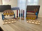 Houten werkbank met benodigdheden, Kinderen en Baby's, Speelgoed | Houten speelgoed, Ophalen of Verzenden, Zo goed als nieuw, Overige typen