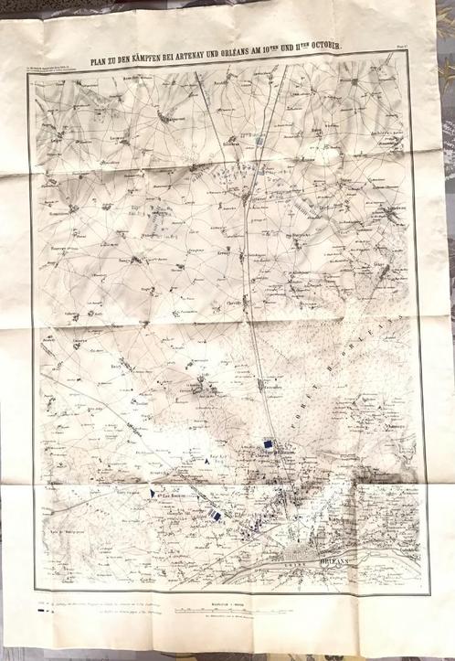 Carte militaire 1870/71, Verzamelen, Militaria | Algemeen, Landmacht, Ophalen of Verzenden