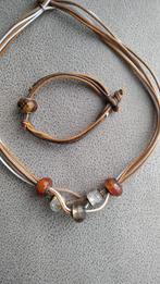 Ketting met veters en parels nieuw, Handtassen en Accessoires, Kettingen, Ophalen of Verzenden