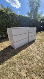 2x IKEA MALM Ladekasten – 3 lades – Wit, Ophalen, 50 tot 100 cm, Zo goed als nieuw, 3 of 4 laden