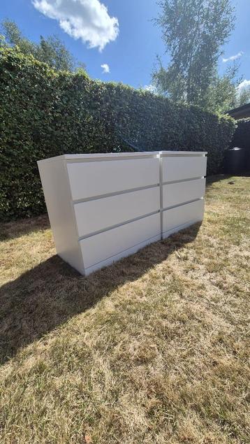 2x IKEA MALM Ladekasten – 3 lades – Wit beschikbaar voor biedingen