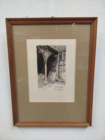 Pentekening “de Oude Beurs-Antwerpen” H.Lauriks '72 in kader beschikbaar voor biedingen