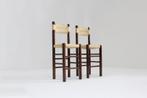 Set Vintage Italiaanse houten bar krukken, Huis en Inrichting, Ophalen, Gebruikt, 90 cm of meer, Hout