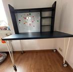 Bureau + étagères IKEA, Comme neuf, Avec roues, Bureau