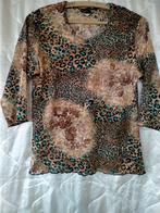 Licht t-shirt in gaasstructuur,met print;maat : L., ANDERE, Overige kleuren, Maat 42/44 (L), Ophalen of Verzenden