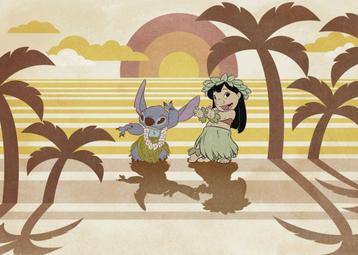 Lilo en Stitch Vlies Behang Hula Harmony - 350x250 cm beschikbaar voor biedingen