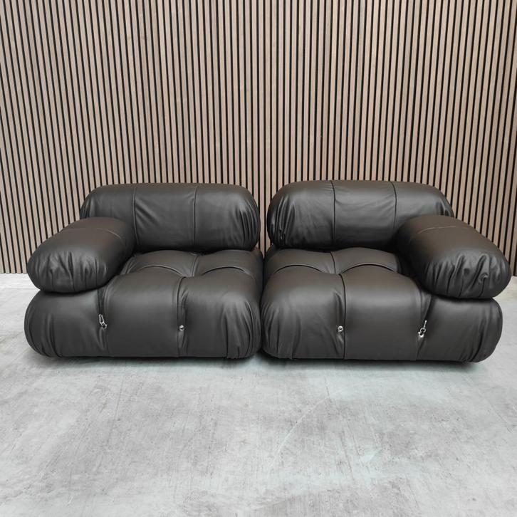 B&B Italia Camaleonda Elementen in Mokka leder, Antiek en Kunst, Antiek | Meubels | Stoelen en Sofa's, Ophalen of Verzenden