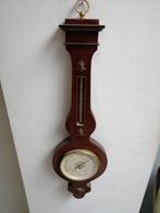 Oude mahoniehouten barometer en thermometer, Antiek en Kunst, Ophalen of Verzenden
