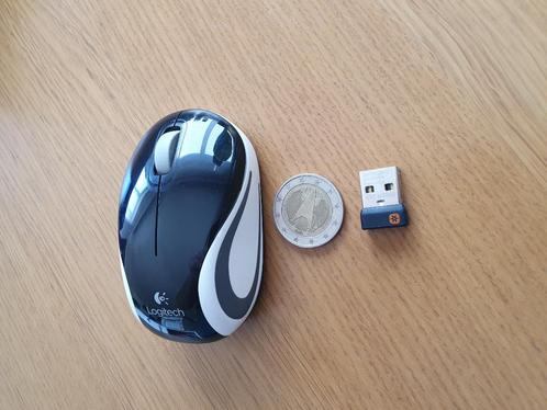 Mini Souris sans Fil Ultra Portable, Logitech M187, Computers en Software, Muizen, Gebruikt, Muis, Draadloos, Ophalen