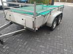 Aanhanger dubbels as aluminium, geremd 2000, Auto diversen, Aanhangers en Bagagewagens, Ophalen