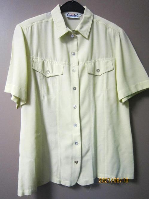 Zeer lichtgroene blouse met korte mouwen, Kleding | Dames, Blouses en Tunieken, Gedragen, Maat 42/44 (L), Groen, Verzenden