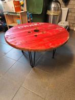Industriële, authentieke kabelhaspel tafel diameter 86 cm, Antiek en Kunst, Antiek | Meubels | Tafels, Ophalen