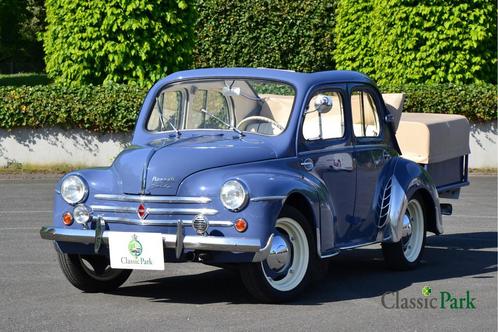 Renault 4CV Découvrable & remorque monoroue Erde (bj 1954), Auto's, Oldtimers, Bedrijf, Te koop, Lederen bekleding, Renault, Benzine
