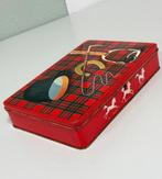 Boîte de rangement équestre en étain rouge avec cavalier, Enlèvement ou Envoi, Comme neuf