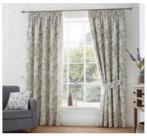 Rideaux plissés en coton chiné Dreams & Drapes 229 x 229 cm, Neuf, Crème, 200 cm ou plus, Enlèvement ou Envoi