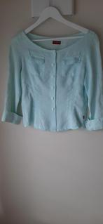 Linnen turquoise bloesje ( maat 36), Ophalen, Maat 36 (S)