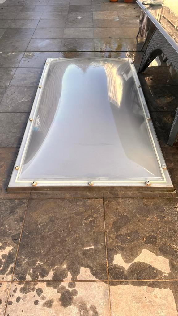 Dakkoepel 100x200 3-wandig opaal, Doe-het-zelf en Bouw, Raamkozijnen en Schuifdeuren, Gebruikt, Overige typen, Kunststof, Ophalen