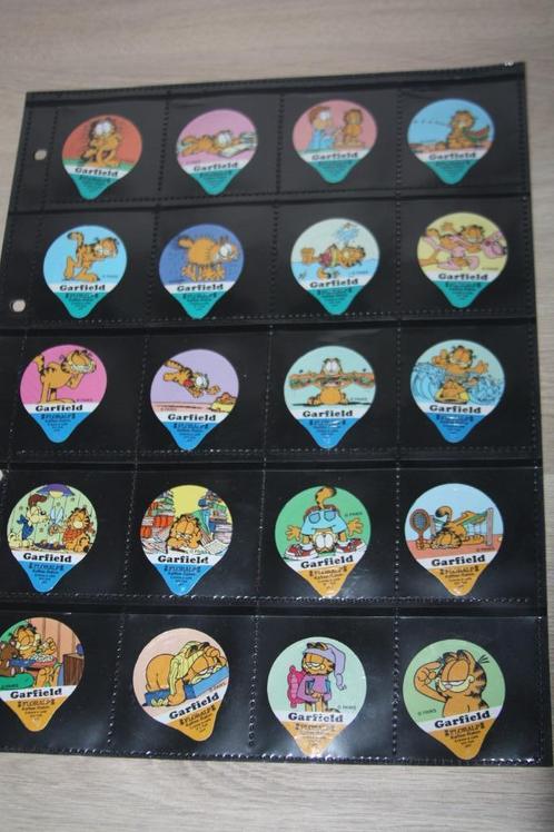 Garfield 40 koffieroomdeksels , complete reeks, Collections, Personnages de BD, Comme neuf, Autres types, Garfield, Enlèvement ou Envoi