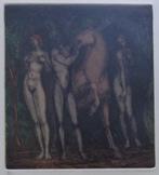ERNST FUCHS / MYTHOLOGISCHE SZENE / KLEURETS / 52x40cm / SIG, Verzenden
