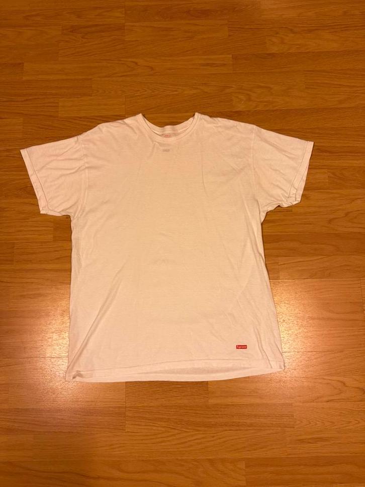 Supreme T-shirt, Kleding | Heren, T-shirts, Zo goed als nieuw, Maat 52/54 (L), Wit, Ophalen of Verzenden