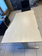 Bureau a vendre plateau bois reglable en hauteur, Ophalen of Verzenden, Zo goed als nieuw, Metaal