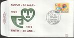 fdc Kuifje 50 jaar 1979, Met stempel, Verzenden, Postfris, 1e dag stempel