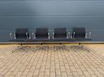 4 chaises de bureau Vitra Eames Ea107 noires et chromées, Maison & Meubles, Enlèvement ou Envoi, Tecno flos knoll togo sede artifort b&b italia cassina leolux