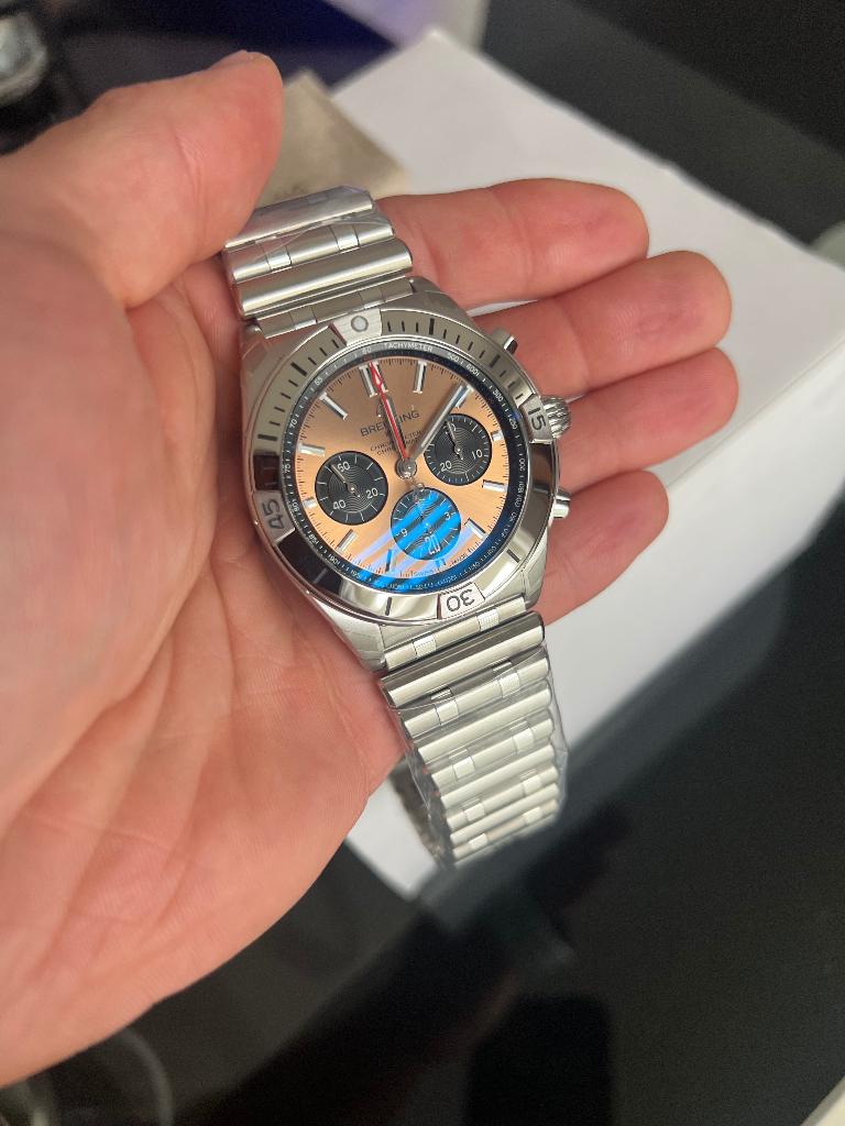 Breitling Chronomat B01 42 Bronze NIEUW, Ophalen, Staal, Staal, Breitling