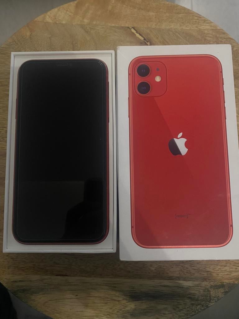 iPhone 11 128GB (Product Red) –  Met doos – Werkt perfect, Telecommunicatie, Mobiele telefoons | Apple iPhone, Zo goed als nieuw