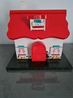 vintage houten spaarpot - huis, Verzamelen, Spaarpotten, Ophalen of Verzenden