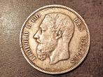 BELGIQUE 5 FRANCS 1869 LEOPOLD II, Enlèvement ou Envoi, Monnaie en vrac, Argent, Argent